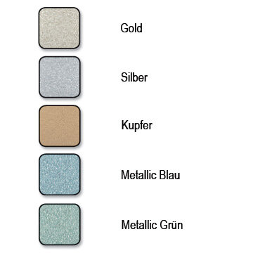 Gold, Silber, Kupfer, Metallic Blau, Metallic Grün