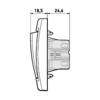 Klingeltaster mit Glimmlampe 10AX/250V~ inkl.Rahmen...