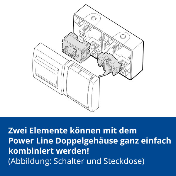 Aufputz Wechselschalter mit Glimmlampe 10AX/250V~ / IP 44 ...