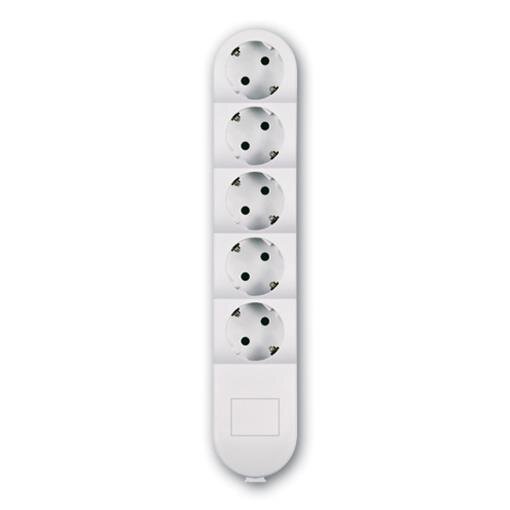 5-fach Schutzkontakt Steckdosenleiste 16A/ 250V~ (3 m Verbindungskabel) Weiß (RAL 9003)