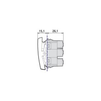 Ein/Aus Schalter 10AX/250V~ Einsatz mit Wippe (schmal) Weiß (RAL 9003)