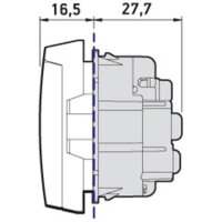 Schutzkontakt Steckdose 16A/250V~ Einsatz (breit) mit Abdeckung Weiß (RAL 9003)