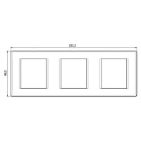 Abdeckrahmen 3x2-fach Aling Mode / horizontal (für 71mm Dosenabstand) Weiß (RAL 9003)
