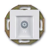 TV Antennenedose 1-fach M-Anschluss Einsatz ohne Rahmen Wei&szlig; (RAL 9003)