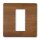 Abdeckrahmen 1-fach  inkl. Einsatzrahmen (Aling Mode) Holzdekor Mahagoni