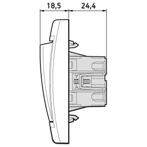 Ein/Aus Schalter mit Glimmlampe 10AX/250V~ inkl.Rahmen ...