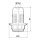 E14 Lampenfassung (PBT), Gewindefassung mit Einbauring Weiß (RAL 9003)