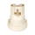 E27 Lampenfassung (PBT), Gewindefassung mit Halterung, Sockel mit 4,2 mm Schraubenloch Weiß (RAL 9003)