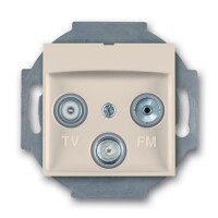 TV/RF/SAT Antennendose  / Abschlu&szlig;dose mit drei Ausg&auml;ngen Einsatz ohne Rahmen