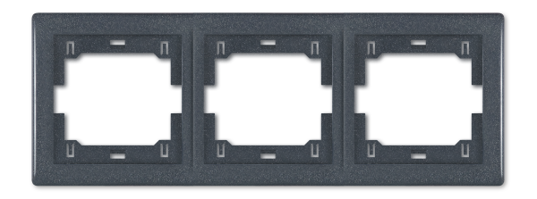 Abdeckrahmen 3-fach Prestige Line / horizontal (mit Zwischenrahmen) Graphit (RAL 7021)