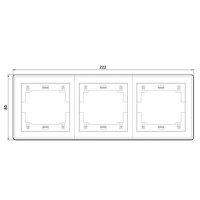 Abdeckrahmen 3-fach Prestige Line / horizontal (mit Zwischenrahmen) Graphit (RAL 7021)