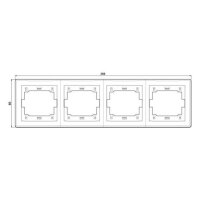 Abdeckrahmen 4-fach Prestige Line / horizontal (mit Zwischenrahmen) Dunkelrot (RAL 3004)