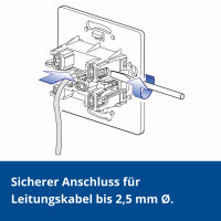 TV/RF Antennendose / Abschlu&szlig;dose mit zwei Ausg&auml;ngen inkl.Rahmen (komplett) Schwarz (Soft Touch)
