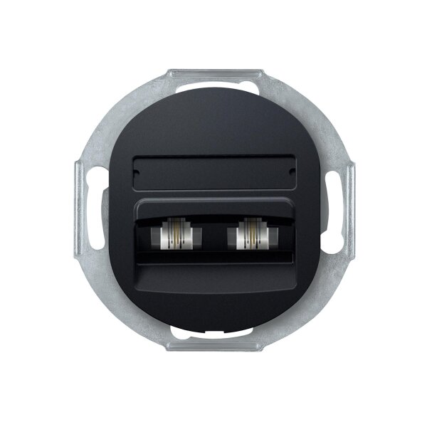 Klingeltaster mit Glimmlampe ohne Rahmen EON 10AX 250V~, schwarz