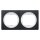 2-fach-Abdeckrahmen EON - horizontal, schwarz mit weißem Innenrahmen