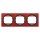 3-fach-Abdeckrahmen EON - horizontal, rot mit schwarzen Innenrahmen