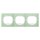 3-fach-Abdeckrahmen EON - horizontal, grün mit weißem Innenrahmen