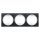 3-fach-Abdeckrahmen EON - horizontal, schwarz mit weißem Innenrahmen