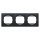 3-fach-Abdeckrahmen EON - horizontal, schwarz mit schwarzen Innenrahmen