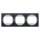 3-fach-Abdeckrahmen EON - horizontal, schwarz mit silbernen Innenrahmen