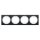 4-fach-Abdeckrahmen EON - horizontal, schwarz mit weißem Innenrahmen
