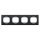4-fach-Abdeckrahmen EON - horizontal, schwarz mit schwarzen Innenrahmen
