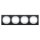 4-fach-Abdeckrahmen EON - horizontal, schwarz mit silbernen Innenrahmen