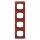 4-fach-Abdeckrahmen EON - vertikal, rot mit schwarzen Innenrahmen
