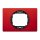 1-fach-Abdeckrahmen EON - 80x120, rot mit schwarzen Innenrahmen