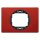 1-fach-Abdeckrahmen EON - 80x120, rot mit schwarzen Innenrahmen