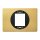 1-fach-Abdeckrahmenschmal EON - 80x120, gold mit schwarzen Innenrahmen